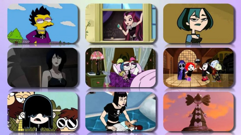   33 อันดับตัวการ์ตูน Goth ยอดนิยม