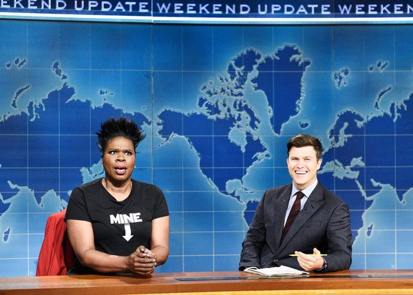 Leslie Jones, som lämnar Saturday Night Live, dök ofta upp på Weekend Update med Colin Jost.