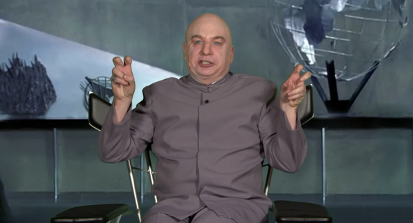 Mike Myers a apărut ca Dr. Evil în The Tonight Show, susținând că a fost un tip de idei în administrația Trump.