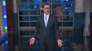 Stephen Colbert maakte president Trump belachelijk vanwege zijn verhitte reactie op een rapport dat minister van Buitenlandse Zaken Rex Tillerson hem een ​​idioot had genoemd.