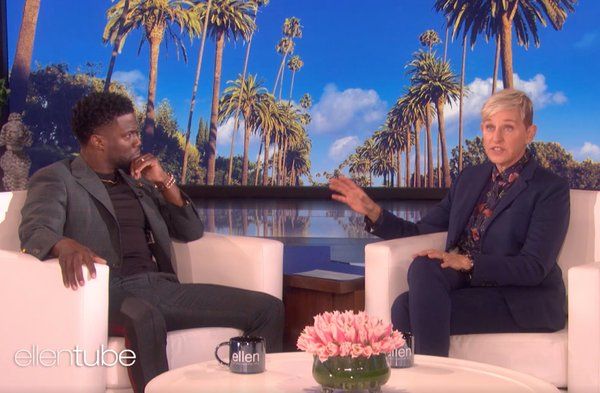 Kevin Hart, i sitt framträdande på The Ellen DeGeneres Show.