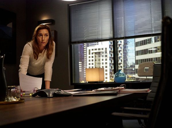 Claudia Karvan i Newtons lov. Karakteren hennes er en mye mindre seriøs versjon av Alicia Florrick i The Good Wife.