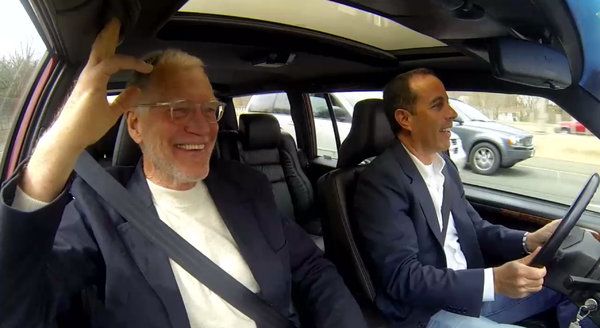David Letterman และ Jerry Seinfeld ในภาพยนตร์ตลกเรื่อง Cars Getting Coffee