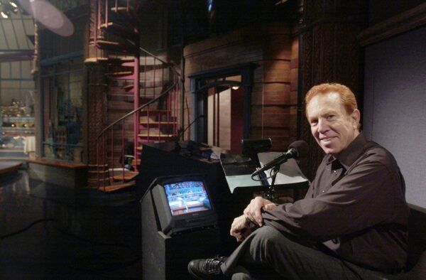 Alan Kalter 2003 im Late Show Studio. Er arbeitete an der Show von 1995 bis sie 2015 endete.