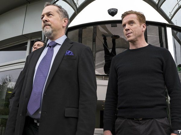 David Costabile, lijevo, i Damian Lewis u Billions.