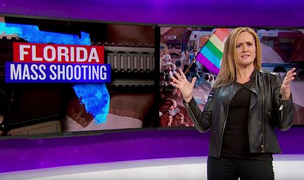 Samantha Bee diskuterade skottlossningen i Orlando, Florida, på Full Frontal i måndags.