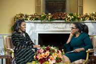 Michelle Obama et Oprah Winfrey dans First Lady Michelle Obama fait ses adieux à la Maison Blanche - Un spécial Oprah Winfrey sur CBS.