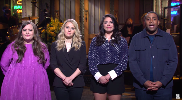 S.N.L. Los miembros del elenco, incluidos, de izquierda a derecha, Aidy Bryant, Kate McKinnon, Cecily Strong y Kenan Thompson reflexionaron sobre la locura de la temporada pasada que llegó a su fin esta semana.