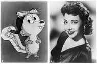 Rocky ve sesi June Foray, tarihsiz bir fotoğrafta.