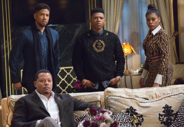 Desde abajo a la izquierda, Terrence Howard, Jussie Smollett, Bryshere Gray y Taraji P. Henson en Empire.