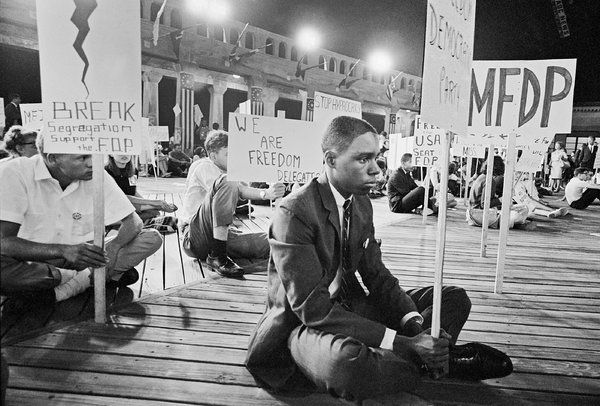 Une manifestation à Atlantic City, le site de la Convention démocrate de 1964, dans Freedom Summer, le documentaire de Stanley Nelson, sur les chaînes PBS mardi.