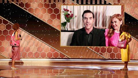Sacha Baron Cohen med sin kone, Isla Fisher.