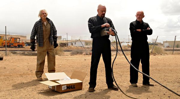 Von links Larry Hankin, Bryan Cranston und Jonathan Banks in Breaking Bad.