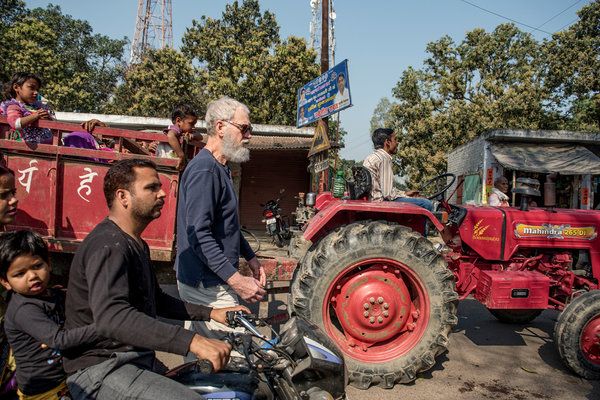 Letterman en la India, donde viajó para informar sobre el cambio climático para la serie documental Years of Living Dangerously en el National Geographic Channel.