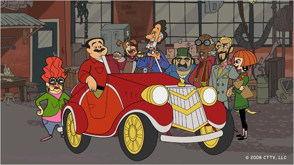 PBS??의 한 장면??Click & Clack??s As Wrench Turns,?? ??Car Talk,??의 애니메이션 스핀오프 Tom and Ray Magliozzi가 만든 인기 있는 라디오 쇼.