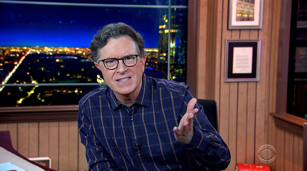 Agora, agora, apertem o cinto de segurança, porque esta ligação é como se Watergate e o escândalo da Ucrânia tivessem um bebê que fizeram no ônibus ‘Access Hollywood’, disse Stephen Colbert.
