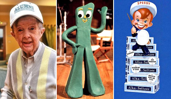 Dick Beals y los personajes Gumby, centro y Speedy.