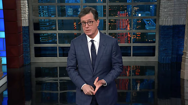 V zgodovini smo imeli veliko prepirov, je dejal Stephen Colbert in se predstavljal za predsednika Trumpa. Imeli smo World Squabble I, World Squabble II.