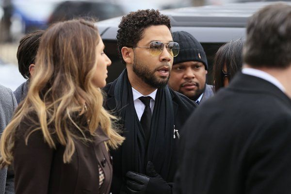 Jussie Smollett chega ao tribunal na segunda-feira.