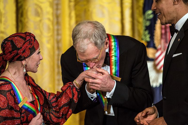 Ο David Letterman με τη Natalia Makarova και τον Πρόεδρο Barack Obama στο Kennedy Center Honours.