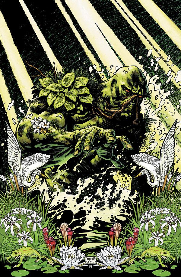 Το Swamp Thing, γνωστός και ως Alec Holland, στο εξώφυλλο της σειράς κόμικς του.