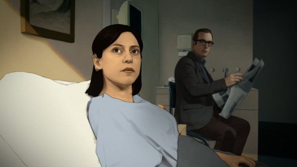 Rosa Salazar a Bob Odenkirk hrajú dcéru a otca, ktorí prechádzajú viacerými metafyzickými rovinami v Undone, novej animovanej sérii na Amazone.