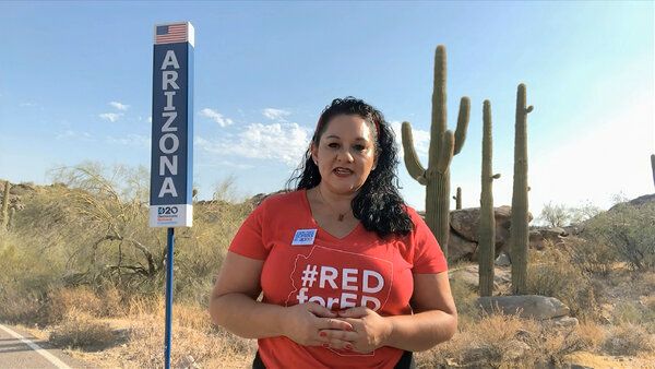 Marisol Garcia do Arizona estava entre os participantes do D.N.C. chamada, que transformou uma antiga tradição de convenção em um tour virtual pela América.